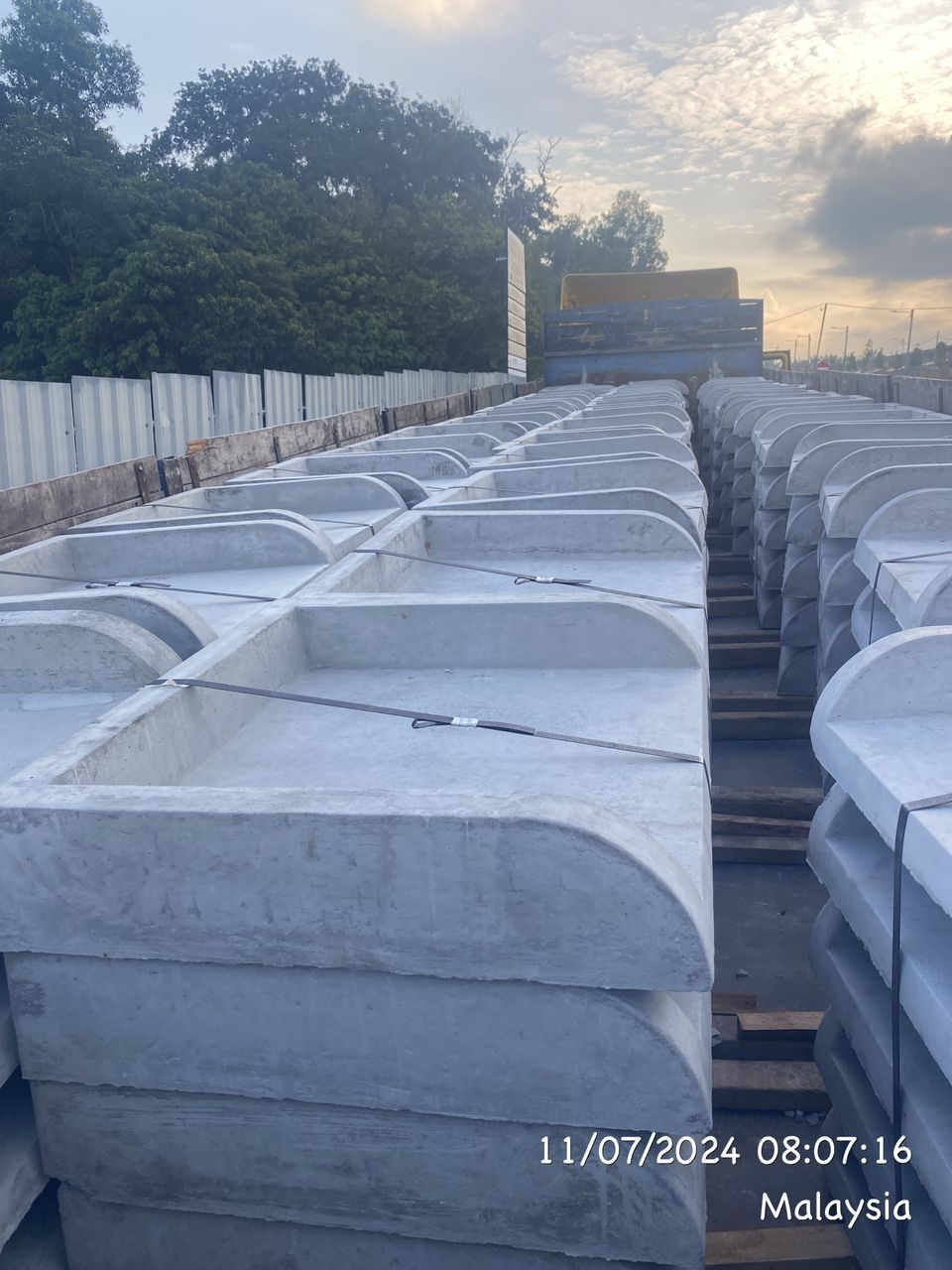 LTH Concrete Dustbin Tray in delivery