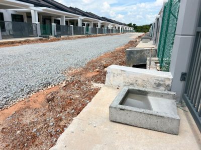 LTH Concrete Dustbin Tray in residential area